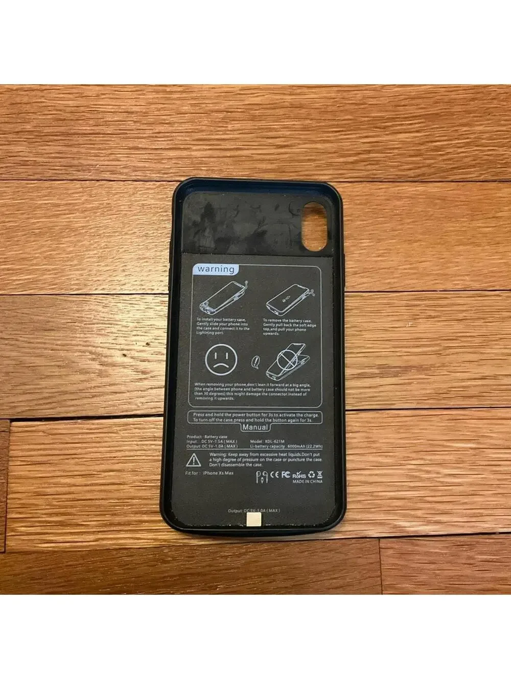 Casely black iPhone X/Xs Max charging case NWOT
